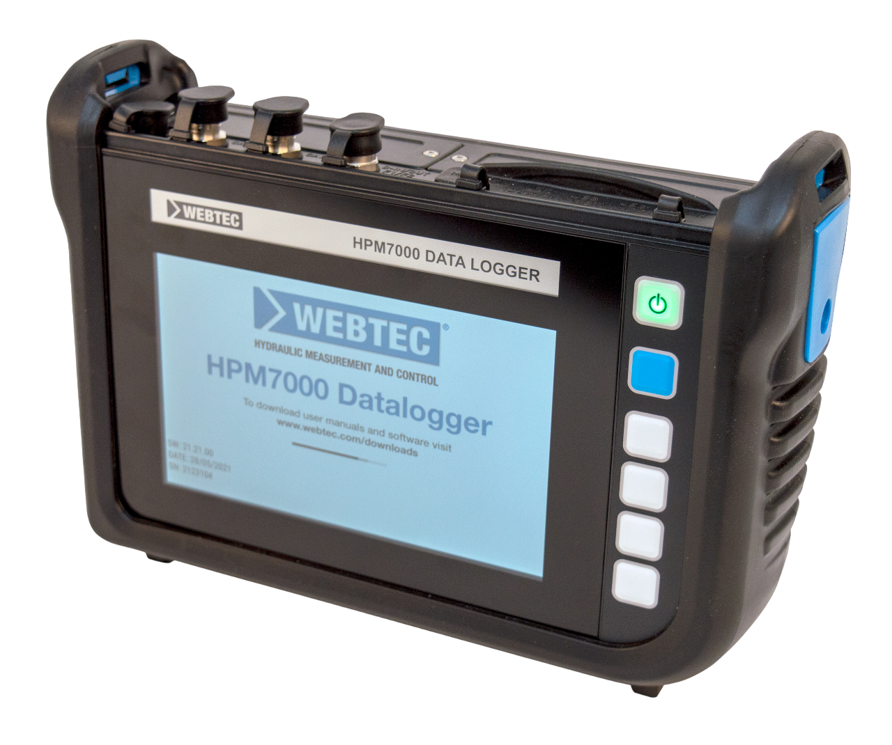 Webtec portable hydraulic data loggers
