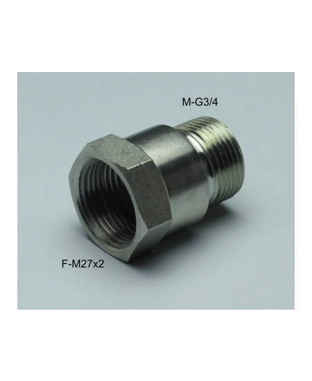 Thread adapter 250 bar, Male G3/4 - Female M27x2 