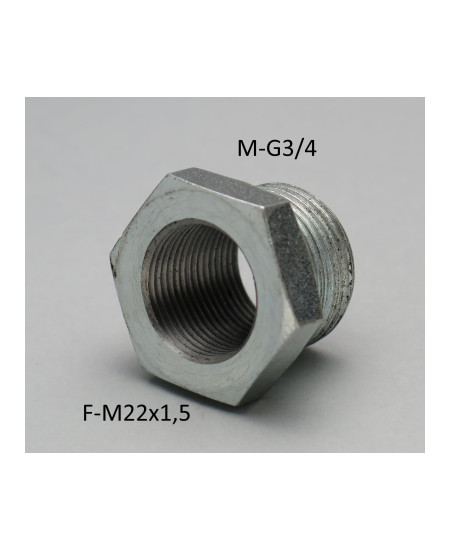 Adattatore filettatura 250 bar, Maschio G3/4 - Femmina M22x1,5 
