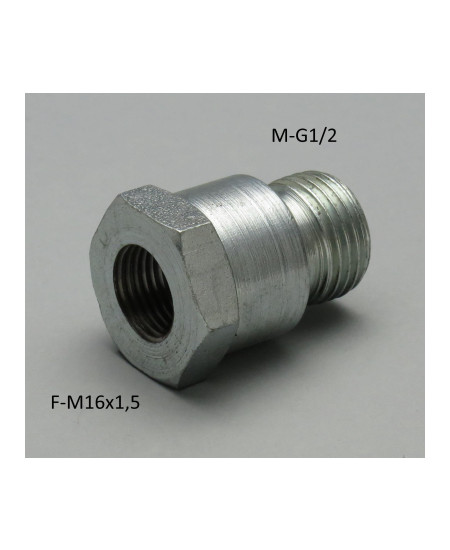 Adattatore filettatura 250 bar, Maschio G1/2 - Femmina M16x1,5 