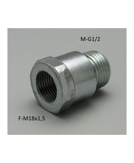 Thread adapter 250 bar, Male G1/2 - Female M18x1,5 