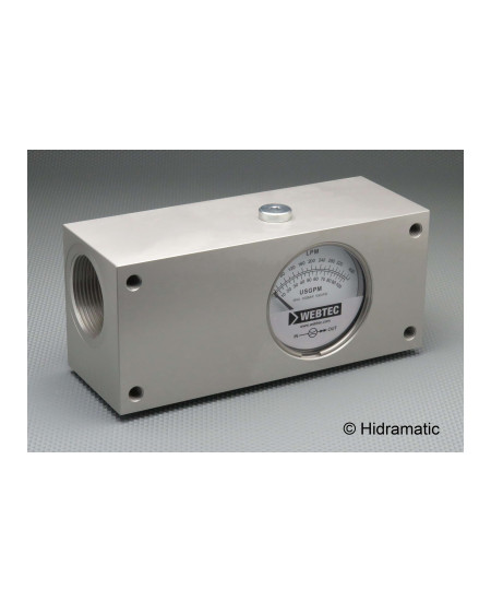 Durchflussmesser WEBTEC FI1500200ABO, 10-200 Lpm (± 8,0), 350 bar, Nicht enthalten, Analoganzeige