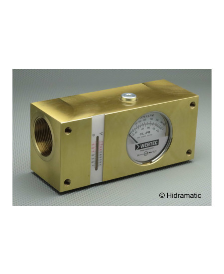 Durchflussmesser WEBTEC FI75030BBWT, 2-30 Lpm (± 1,2), 420 bar, 20-80°C, Analoganzeige