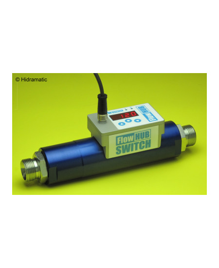 Fluxômetro WEBTEC HF030TRNMA3B050V, 1-30 Lpm (± 0,9), 210 bar / 3000 psi, 5-90°C / 41-194°F, Display digital