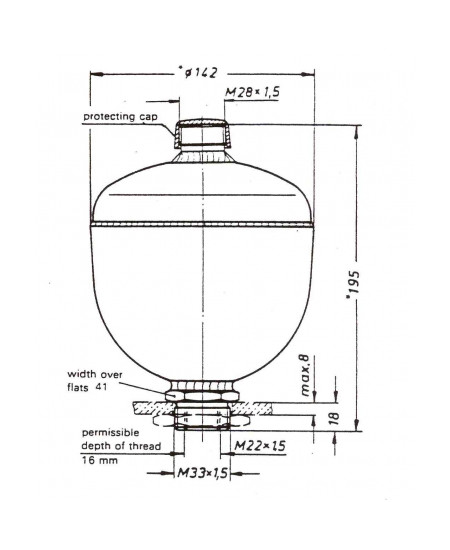 Accumulateur à membrane FREUDENBERG Integral Accumulator 1301315024311