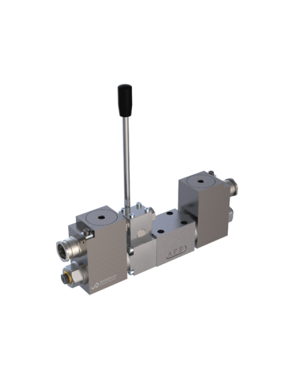 Valvole direzionali proporzionali antideflagranti Ex d con leva manuale aggiuntiva NG6, Wandfluh WDBFA06_Z568
